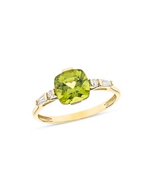 Bloomindale's Peridot & Diamond Ring In 14k Yellow Gold - 100% Exclusive