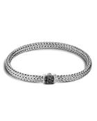 John Hardy Classic Chain Sterling Silver Lava Extra Small Bracelet With Black Sapphire