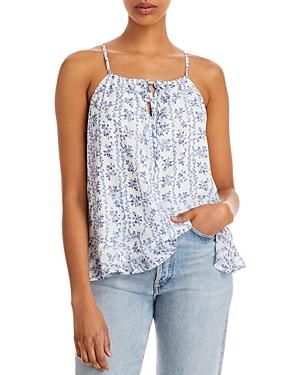 Aqua Floral Print Drawstring Tank - 100% Exclusive