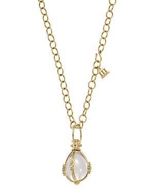 Temple St. Clair Crystal And Diamond Pendant In 18k Yellow Gold