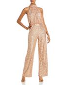 Eliza J Sequin Mock Neck Jumpsuit