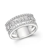 Diamond Triple Row Band Ring In 14k White Gold, 1.0 Ct. T.w. - 100% Exclusive