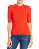 Milly Fiona Wool Ribbed-knit Top