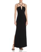 Laundry By Shelli Segal Strap-detail Gown