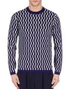 Emporio Armani Wool Geometric Print Sweater