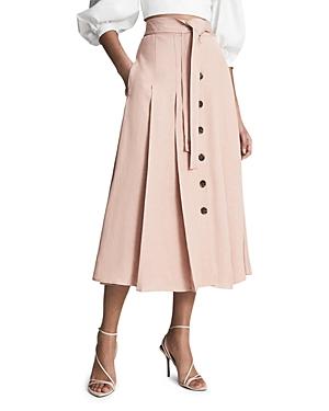 Reiss Oakley Button Front Midi Skirt