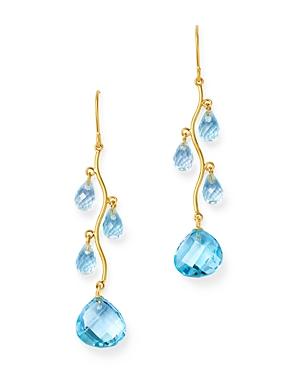 Bloomingdale's Blue Topaz Chandelier Earrings In 14k Yellow Gold - 100% Exclusive