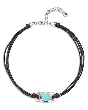 Uno De 50 Darling Leather Necklace, 12-14