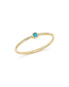 Zoe Chicco 14k Yellow Gold Thin Ring With Turquoise