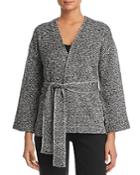 Eileen Fisher Mixed Knit Wrap Jacket