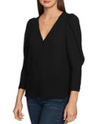 1.state Puff-sleeve V-neck Top