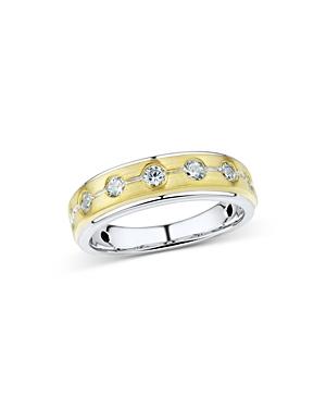 Bloomingdale's Men's Diamond Band In 14k White & Yellow Gold, 0.75 Ct. T.w. - 100% Exclusive