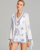 Surf Gypsy Embroidered Tunic Swim Cover Up