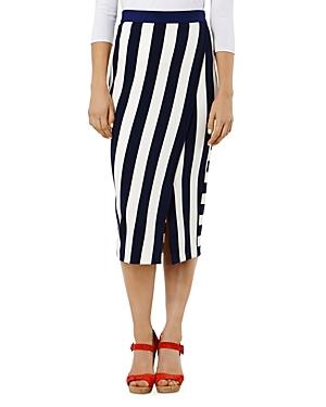 Karen Millen Striped Jersey Skirt