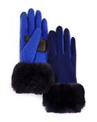 Echo Faux Fur Cuff Tech Gloves