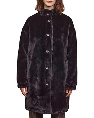 Gerard Darel Sibyl Reversible Faux Fur Coat