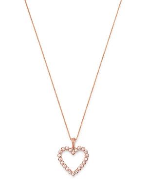 Bloomingdale's Diamond Heart Pendant Necklace In 14k Rose Gold, 18 - 100% Exclusive