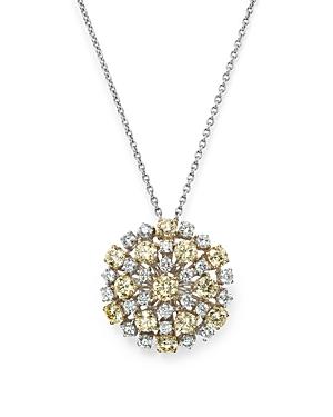 Roberto Coin 18k Yellow & White Gold Cluster Diamond Necklace, 17