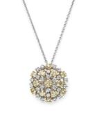 Roberto Coin 18k Yellow & White Gold Cluster Diamond Necklace, 17