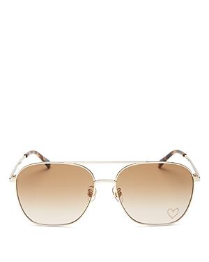 Stella Mccartney Women's Brow Bar Aviator Sunglasses, 58mm