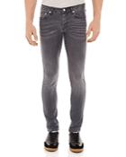 Sandro Pixies Washed Slim Fit Jeans In Grey