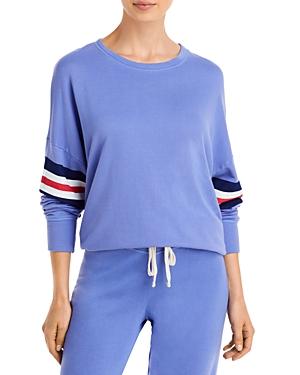 Sundry Three Color Striped Sweatshirt
