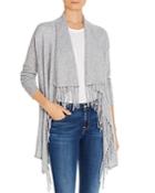 C By Bloomingdale's Fringe Trim Cashmere Cardigan - 100% Exclusive