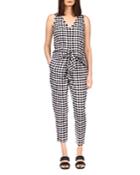 Michael Michael Kors Cropped Gingham Pull On Pants