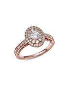 Bloomingdale's Diamond Double Halo Engagement Ring In 14k Rose Gold, 1.0 Ct. T.w. - 100% Exclusive