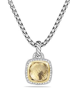 David Yurman Albion Pendant With Champagne Citrine And Diamonds With 18k Gold