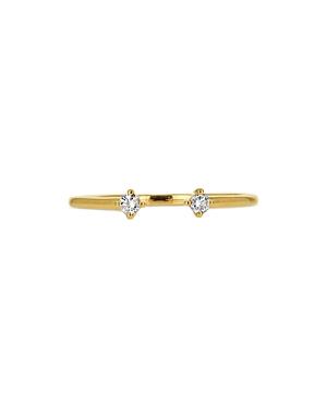 Rachel Reid 14k Yellow Gold Diamond Cuff Ring