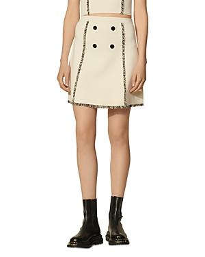 Sandro Kettyshort Double Breasted Skirt
