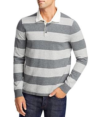 Michael Kors Cotton Blend Stripe Regular Fit Rugby Polo Shirt