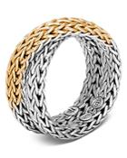 John Hardy 18k Yellow Gold & Sterling Silver Classic Chain Ring