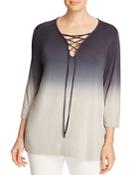 Love Scarlett Lace-up Ombre Top - Bloomingdale's Exclusive