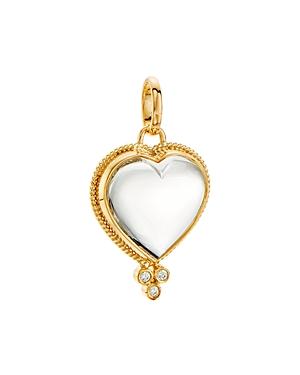 Temple St. Clair 18k Yellow Gold Crystal Heart & Diamond Pendant
