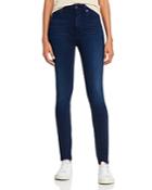 7 For All Mankind High-waist Ankle Skinny Jeans In Slim Illusion Luxe Twilight Blue