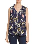 B Collection By Bobeau Dahlia Sleeveless Floral-print Top