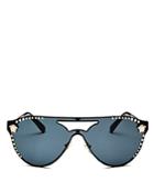 Versace Collection Embellished Rimless Aviator Sunglasses, 42mm