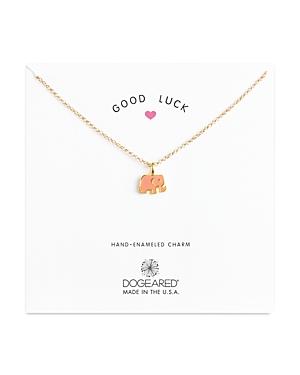 Dogeared Pink Elephant Necklace, 16