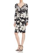 Adrianna Papell Floral Print Ruched Dress