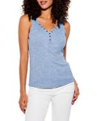 Nic And Zoe Speckled Knit Snap Tank