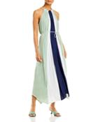 Ramy Brook Kat Color Blocked Halter Dress