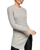 Bcbgeneration Asymmetric Cable-knit Sweater