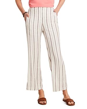 Nic+zoe Grapefruit Striped Wide Leg Ankle Pants