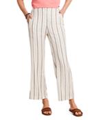 Nic+zoe Grapefruit Striped Wide Leg Ankle Pants