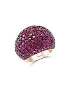 Bloomingdale's Ruby Statement Ring In 14k Rose Gold - 100% Exclusive