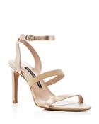 French Connection Lilly Metallic Strappy High Heel Sandals