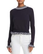 French Connection Alexa Ruffle-trimmed Sweater