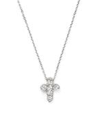 Kc Designs Diamond Mini Cross Necklace In 14k White Gold, 16
